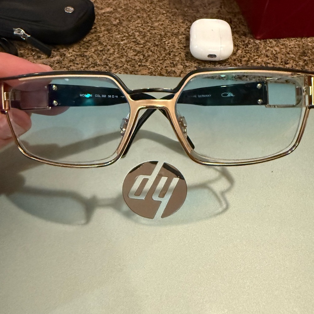 Cazal Black and Gold Glasses